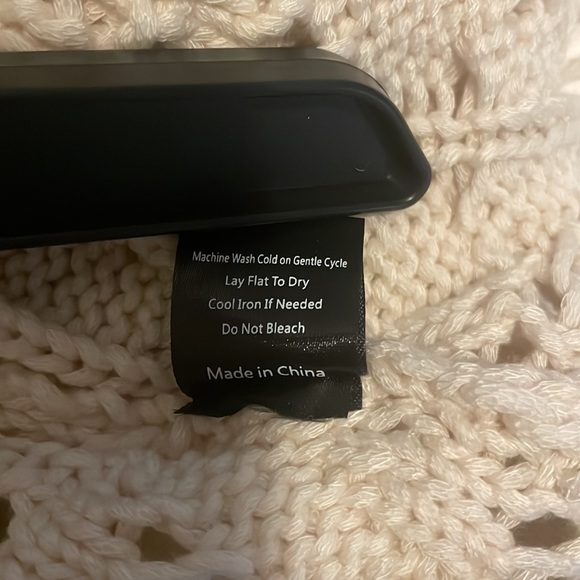 POL Woman's Open Knit Long Vest Pullover Cream Color Size Large Bohemian - Picture 4 of 7